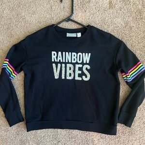 The Children’s Place Black Rainbow Vibes Sweatshirt